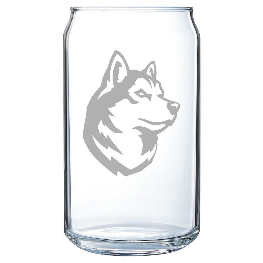 Northeastern University Polar Camel 16 oz. Can Glass