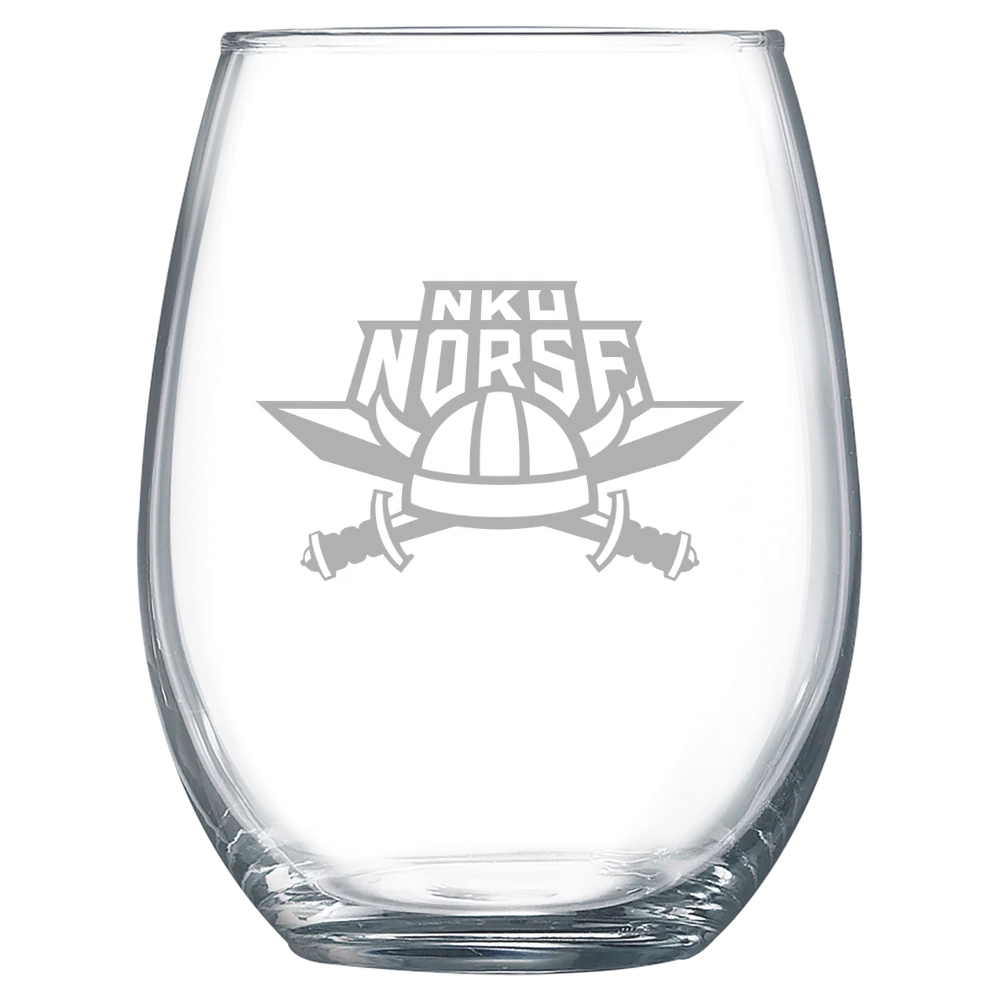 Northern Kentucky University Polar Camel 15 oz. Stemless Wine Glass