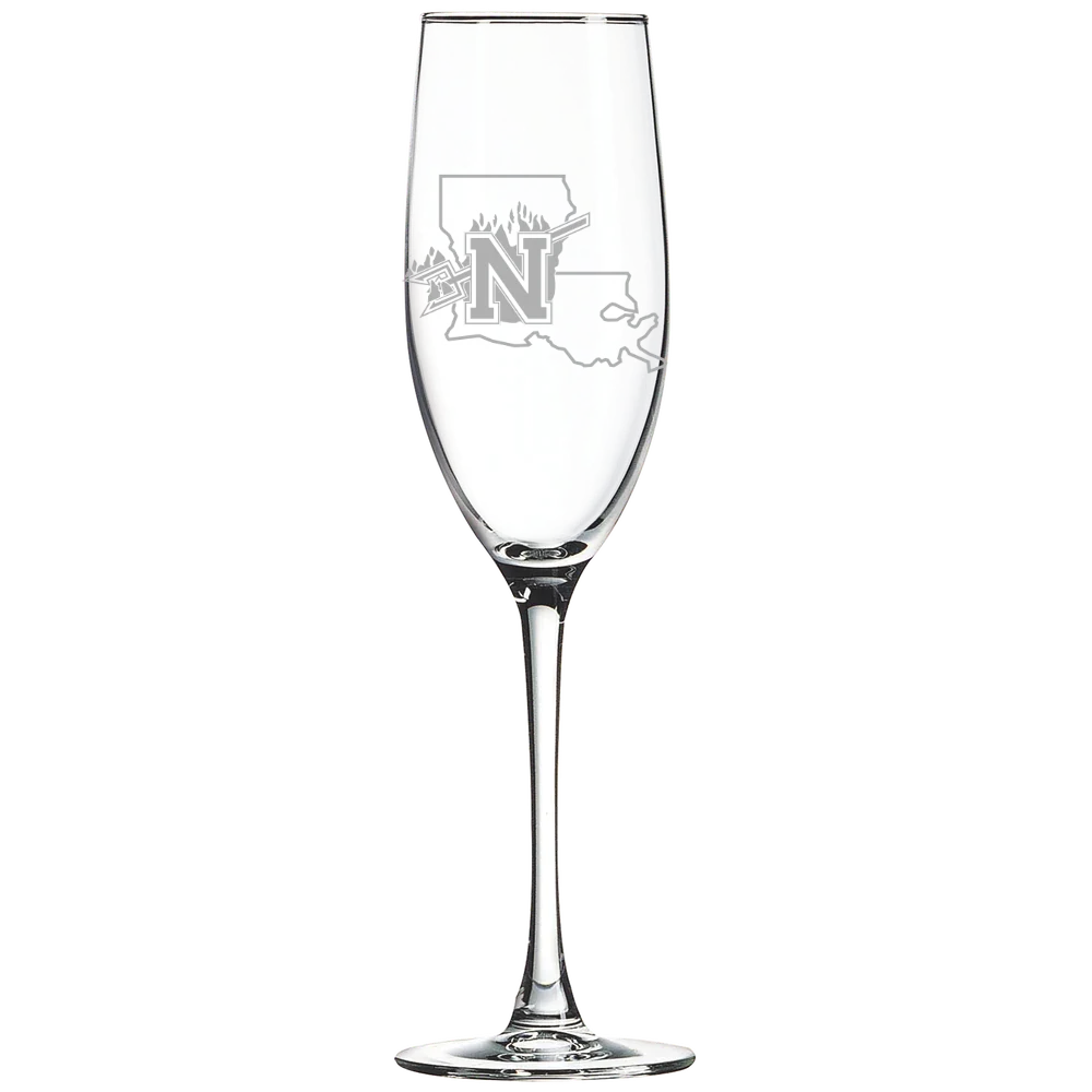 Northwestern State University Polar Camel 8 oz. Champagne Flute
