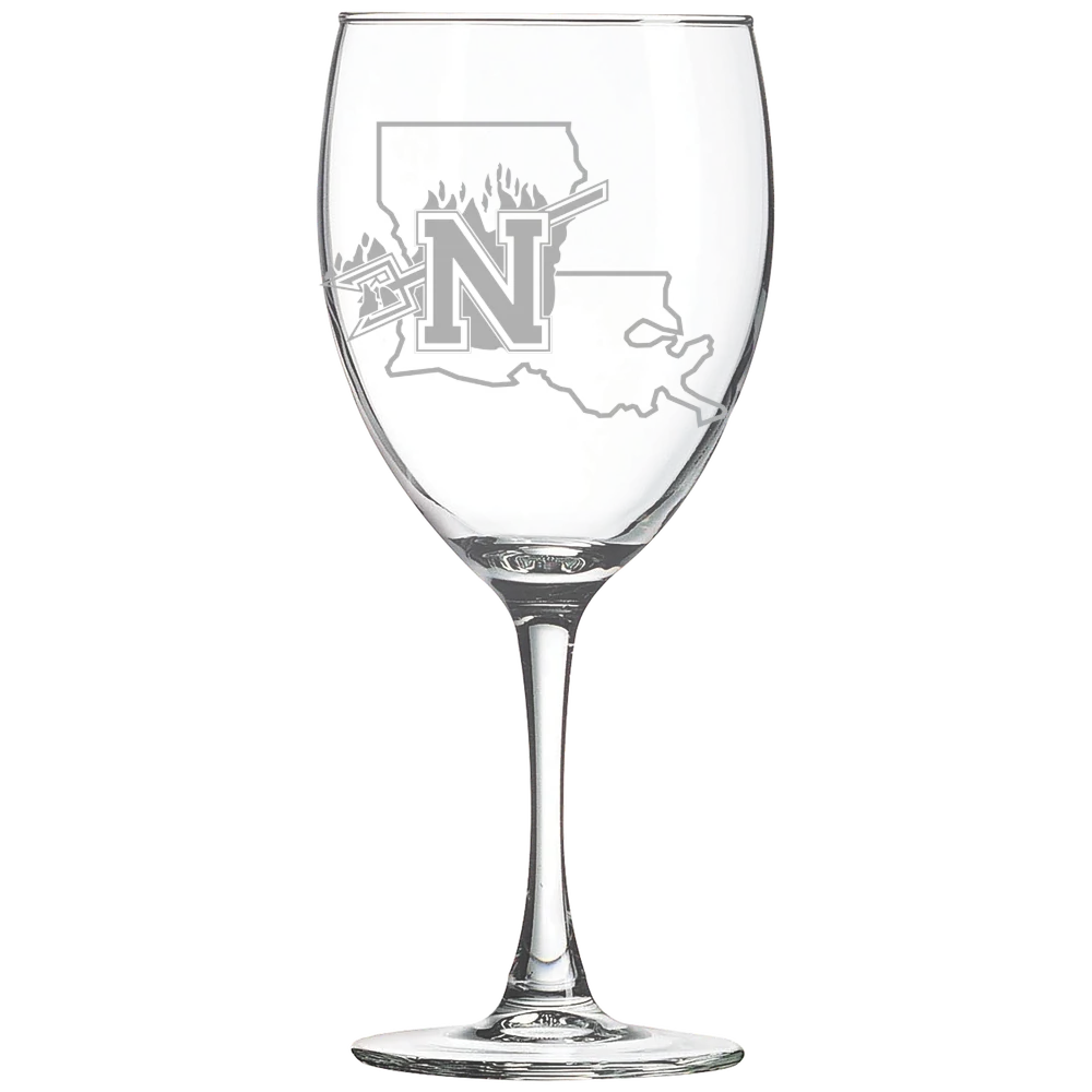 Northwestern State University Polar Camel 10 1/2 oz. Wine Glass