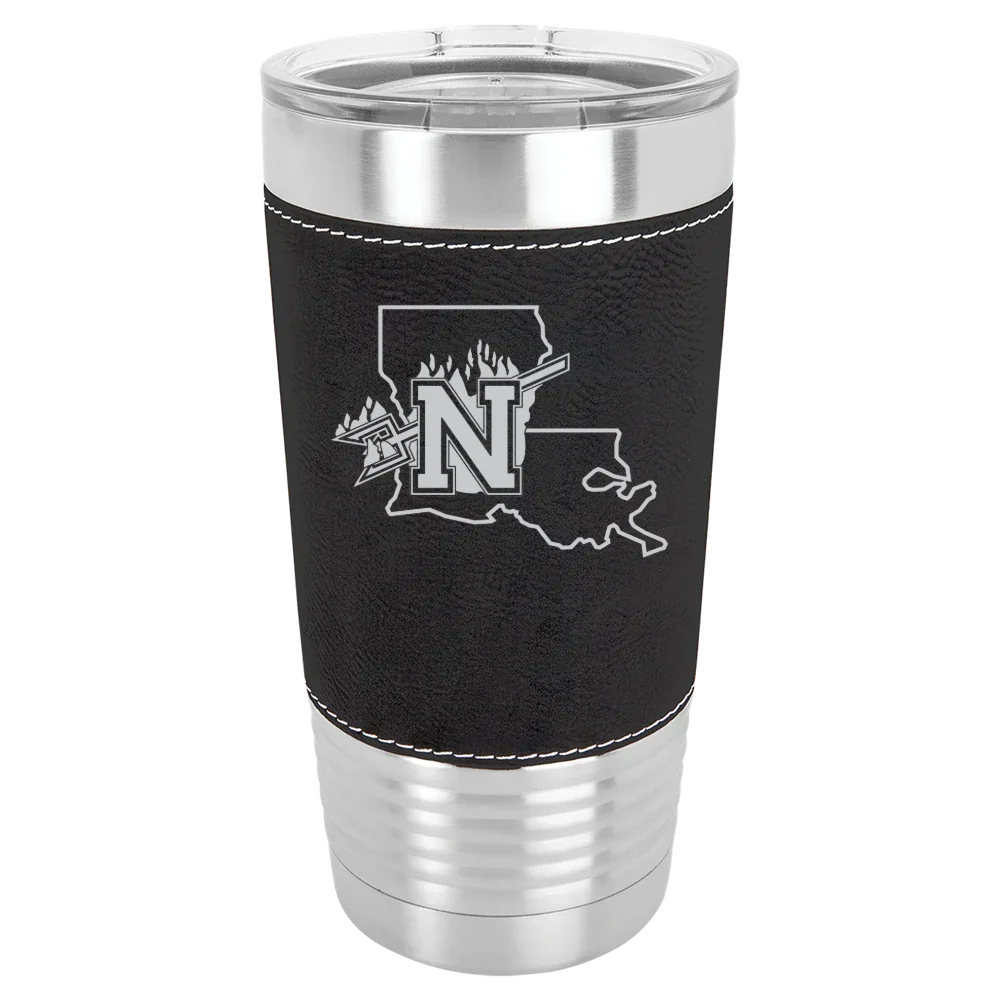 Northwestern State University Polar Camel 20 oz. Leatherette Grip Tumbler with Standard Lid