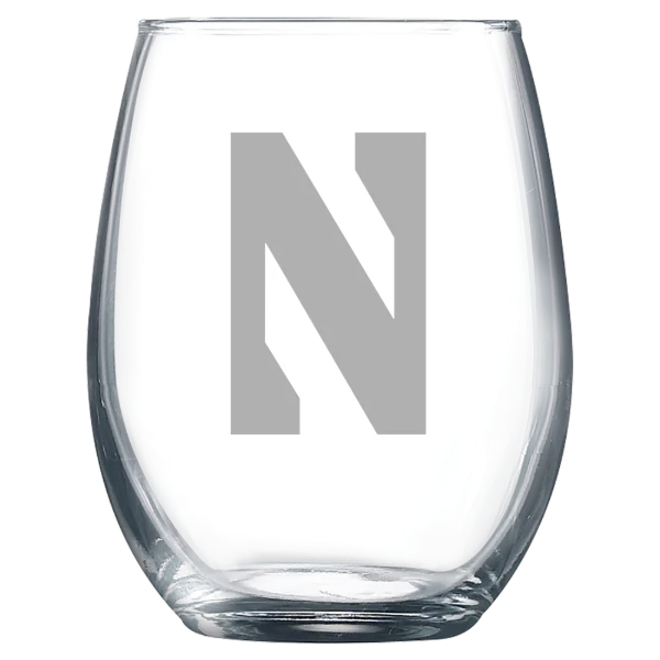 Northwestern University Polar Camel 9 oz. Stemless Wine Glass