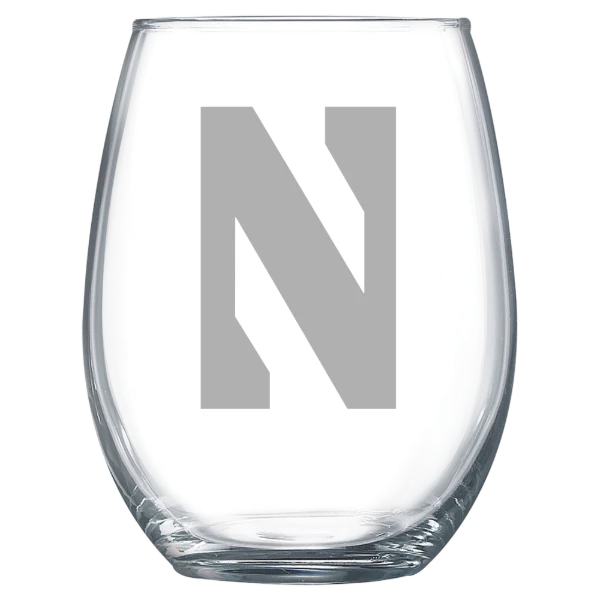 Northwestern University Polar Camel 15 oz. Stemless Wine Glass