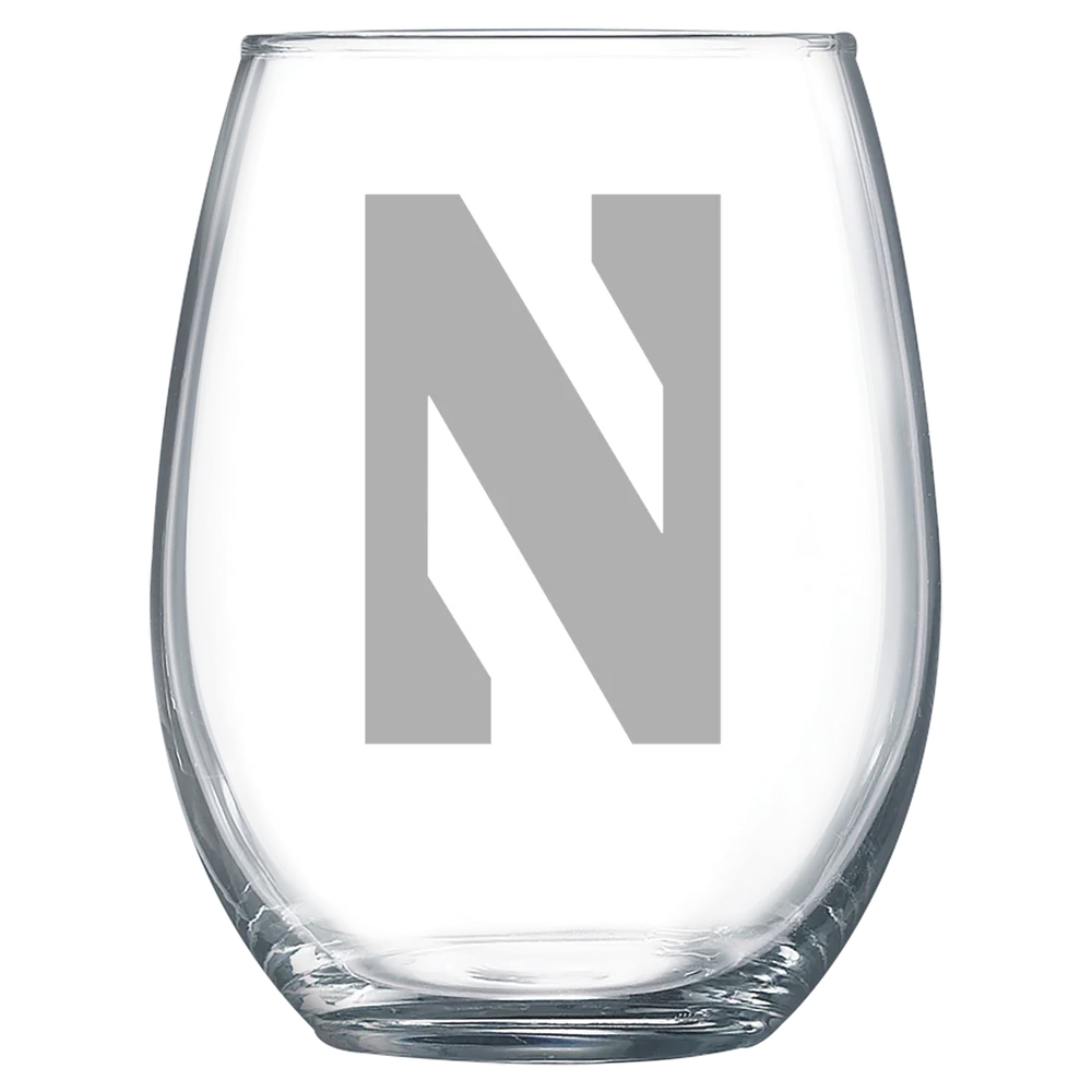 Northwestern University Polar Camel 15 oz. Stemless Wine Glass