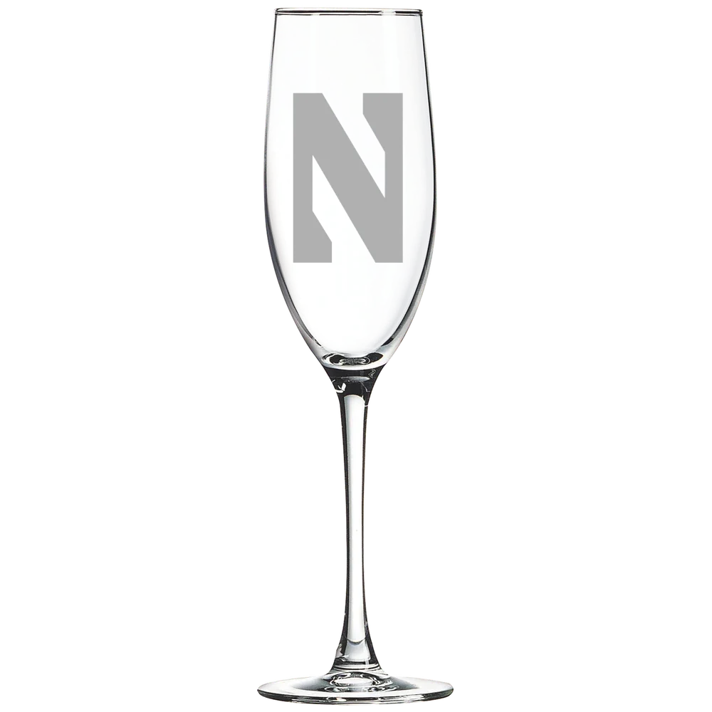 Northwestern University Polar Camel 8 oz. Champagne Flute