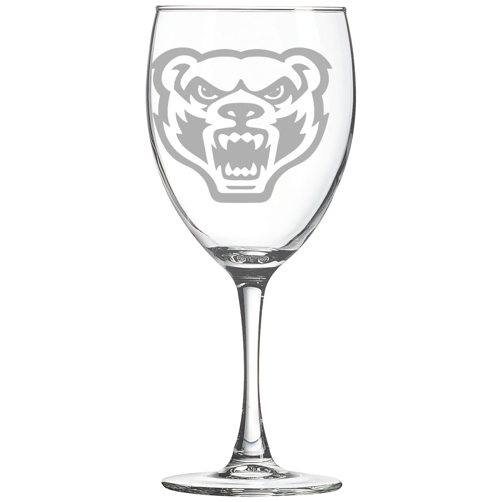 Oakland University Polar Camel 10 1/2 oz. Wine Glass