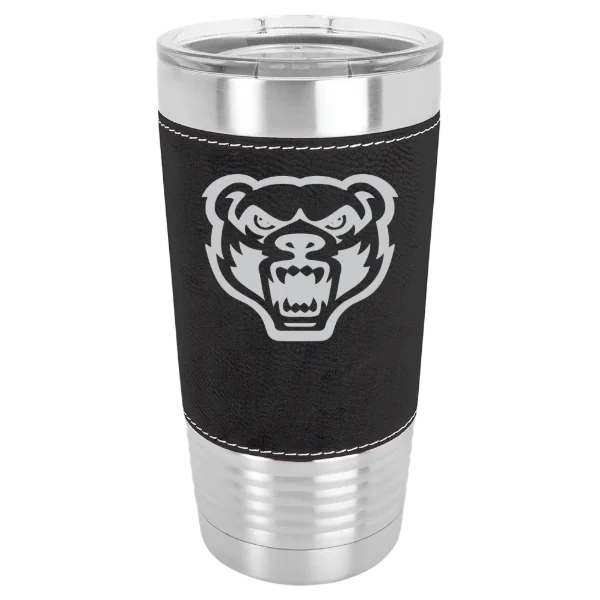 Oakland University Polar Camel 20 oz. Leatherette Grip Tumbler with Standard Lid