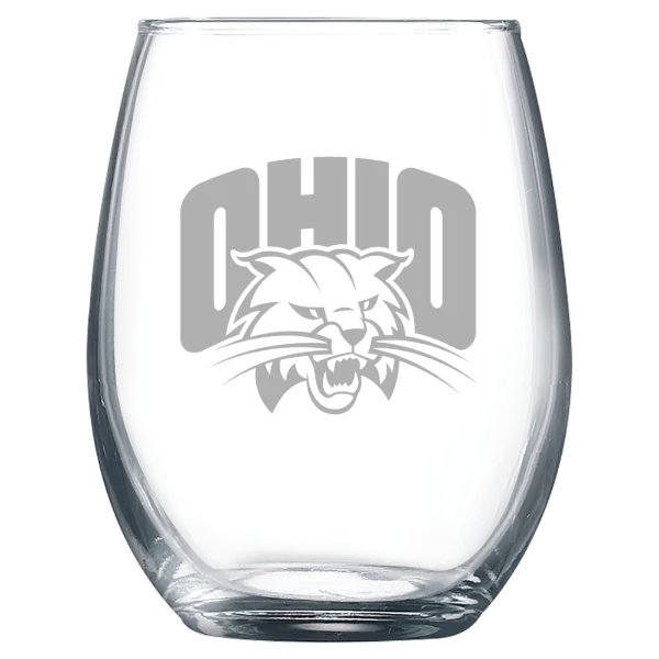 Ohio University Polar Camel 9 oz. Stemless Wine Glass