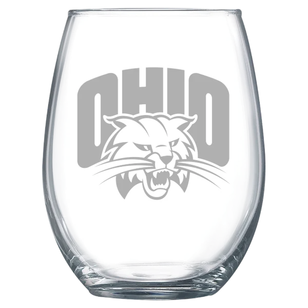Ohio University Polar Camel 15 oz. Stemless Wine Glass