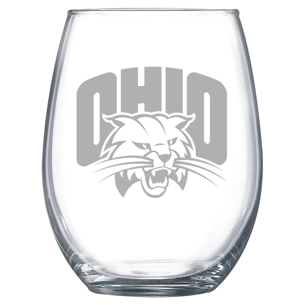 Ohio University Polar Camel 15 oz. Stemless Wine Glass