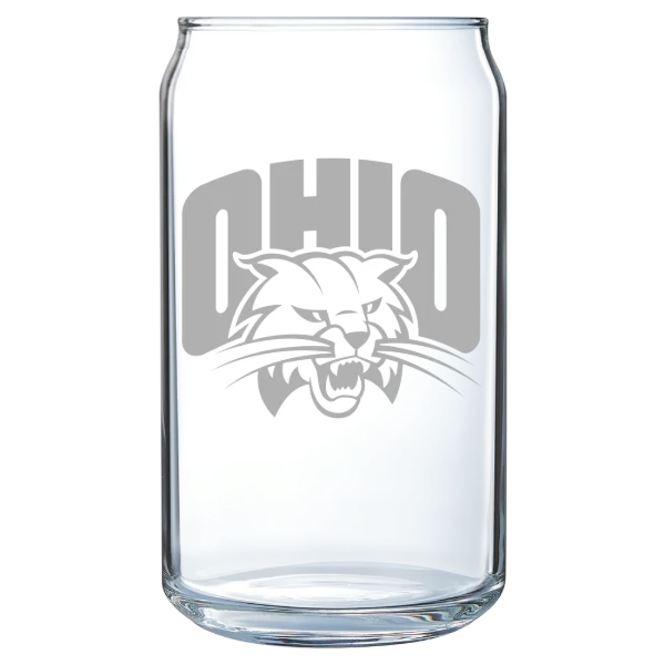Ohio University Polar Camel 16 oz. Can Glass