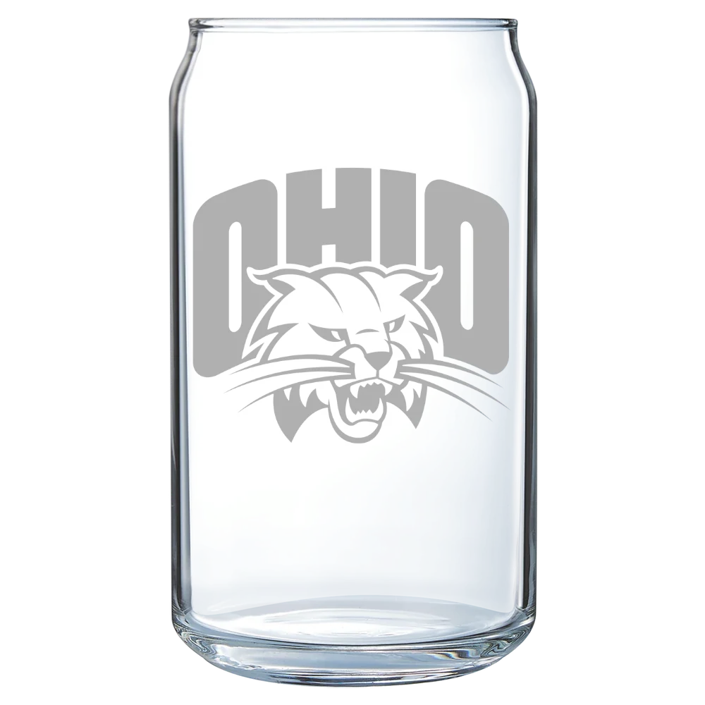Ohio University Polar Camel 16 oz. Can Glass