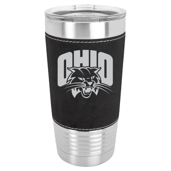 Ohio University Polar Camel 20 oz. Leatherette Grip Tumbler with Standard Lid