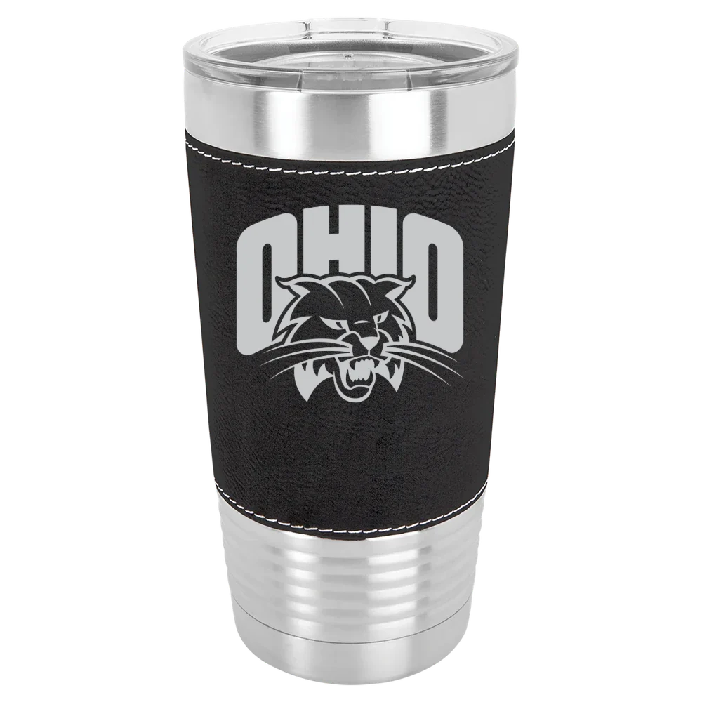 Ohio University Polar Camel 20 oz. Leatherette Grip Tumbler with Standard Lid