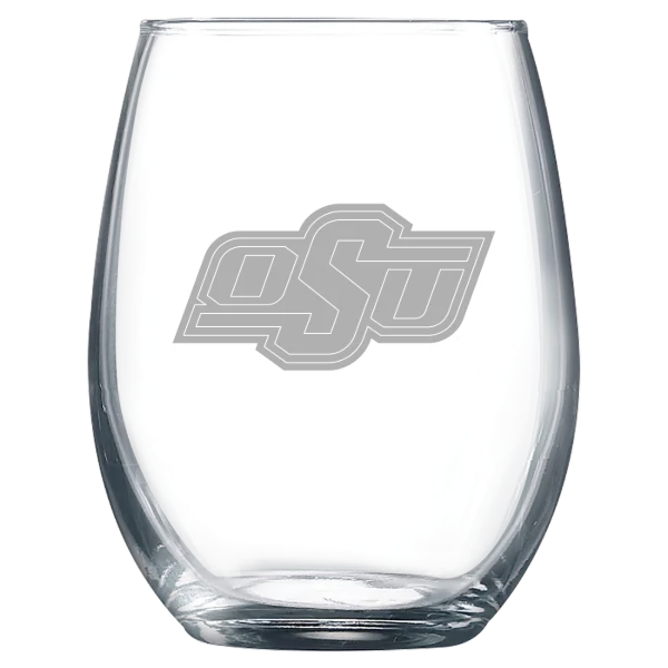 Oklahoma State University Polar Camel 9 oz. Stemless Wine Glass