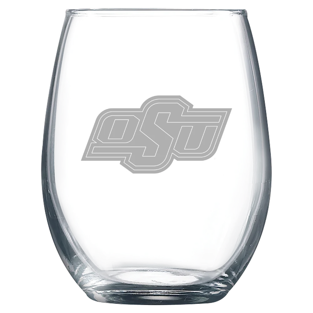 Oklahoma State University Polar Camel 9 oz. Stemless Wine Glass