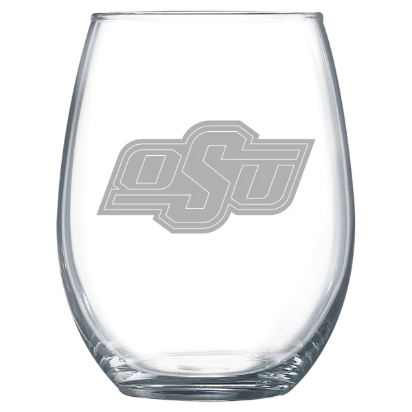 Oklahoma State University Polar Camel 15 oz. Stemless Wine Glass