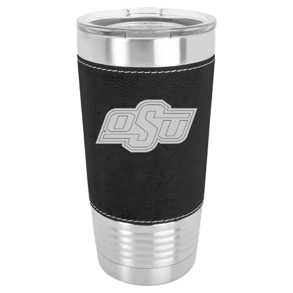 Oklahoma State University Polar Camel 20 oz. Leatherette Grip Tumbler with Standard Lid