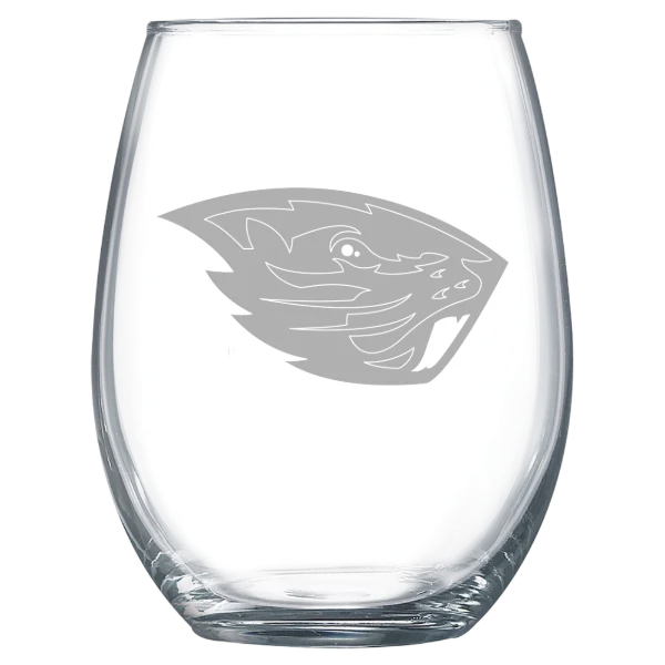Oregon State University Polar Camel 15 oz. Stemless Wine Glass
