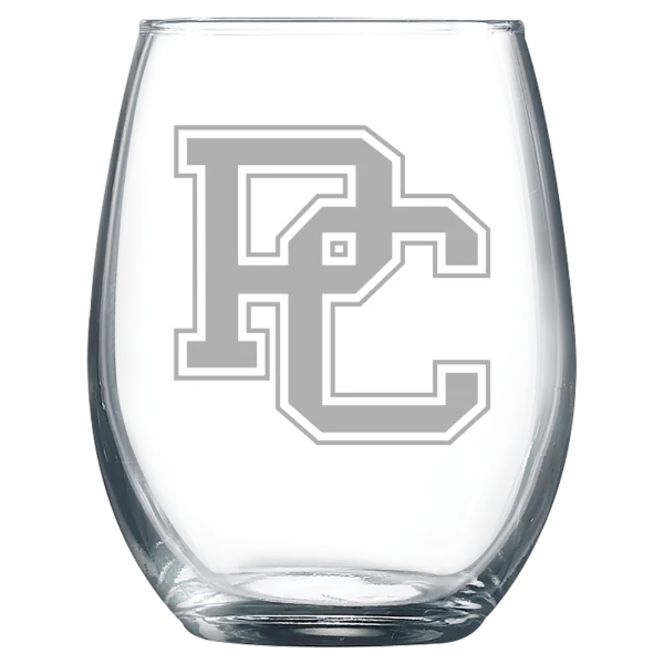 Presbyterian College Polar Camel 9 oz. Stemless Wine Glass