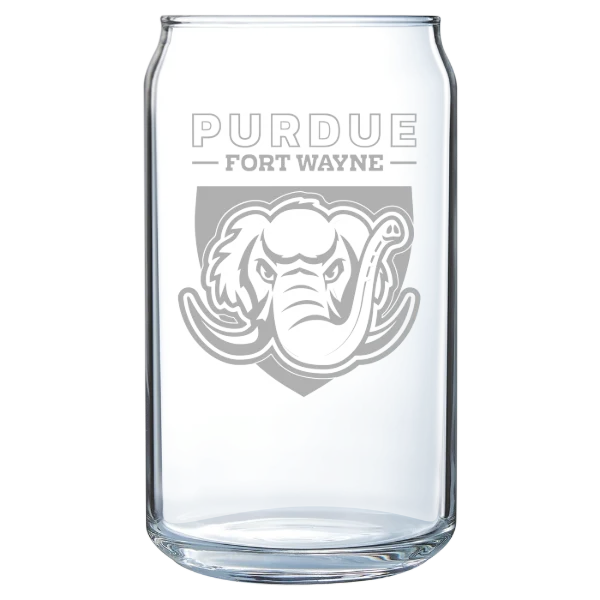 Purdue University Fort Wayne Polar Camel 16 oz. Can Glass