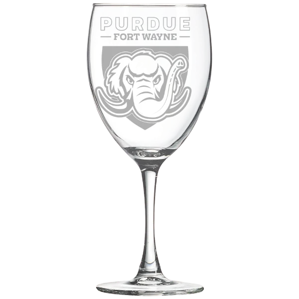Purdue University Fort Wayne Polar Camel 10 1/2 oz. Wine Glass