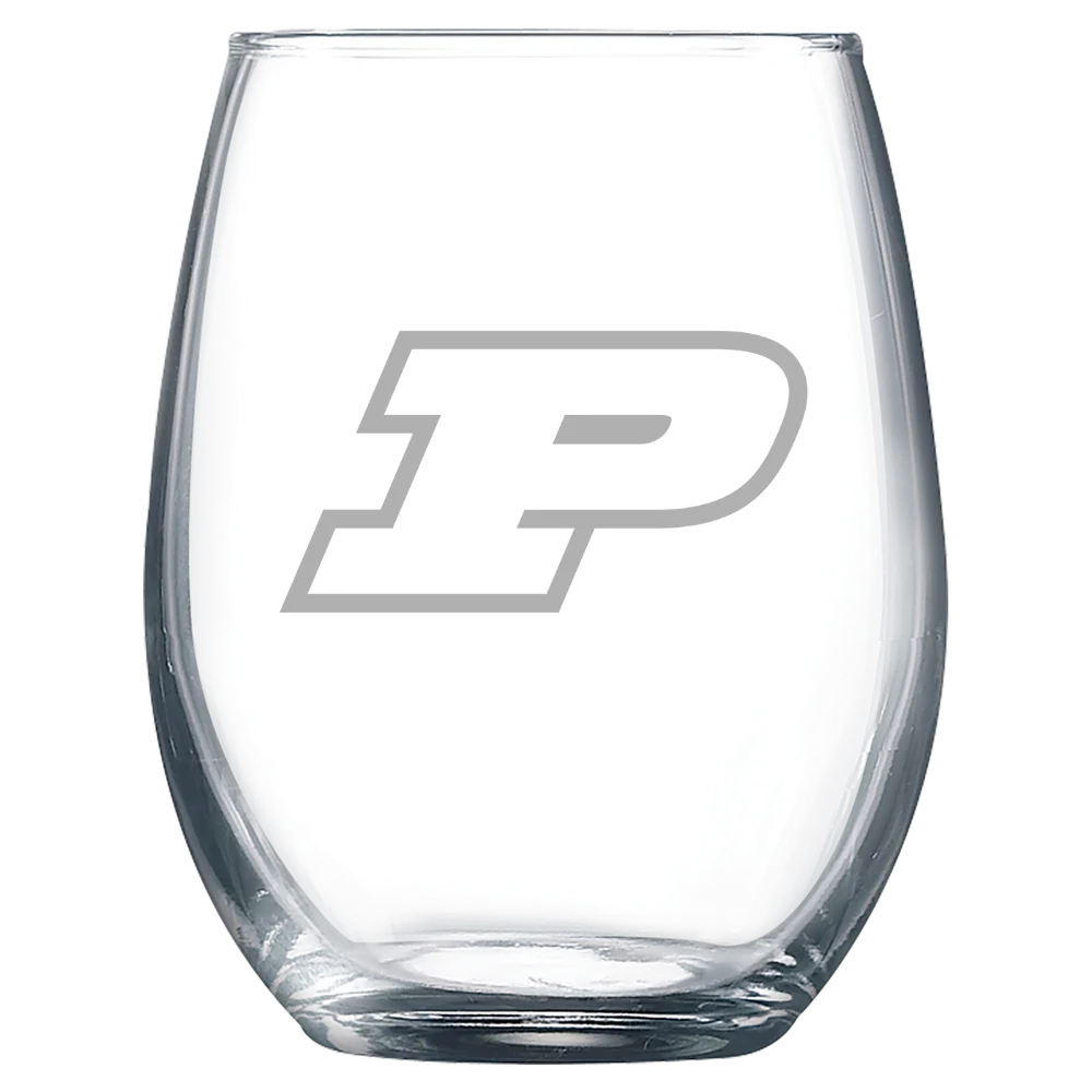 Purdue University Polar Camel 9 oz. Stemless Wine Glass