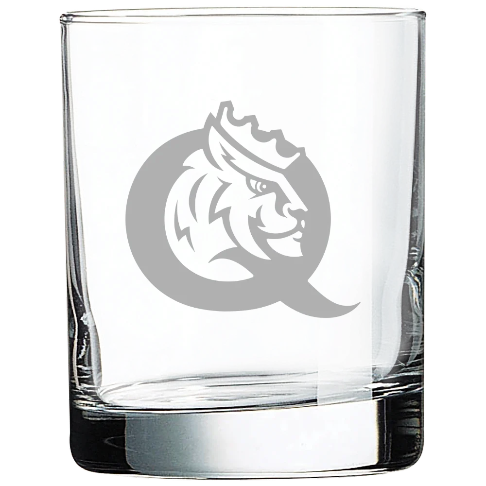 Queens University of Charlotte Polar Camel 10 1/2 oz. On The Rocks Glass