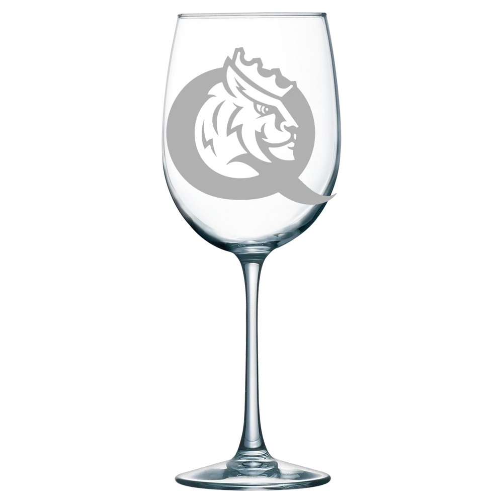 Queens University of Charlotte Polar Camel 19 oz. Wine Glass