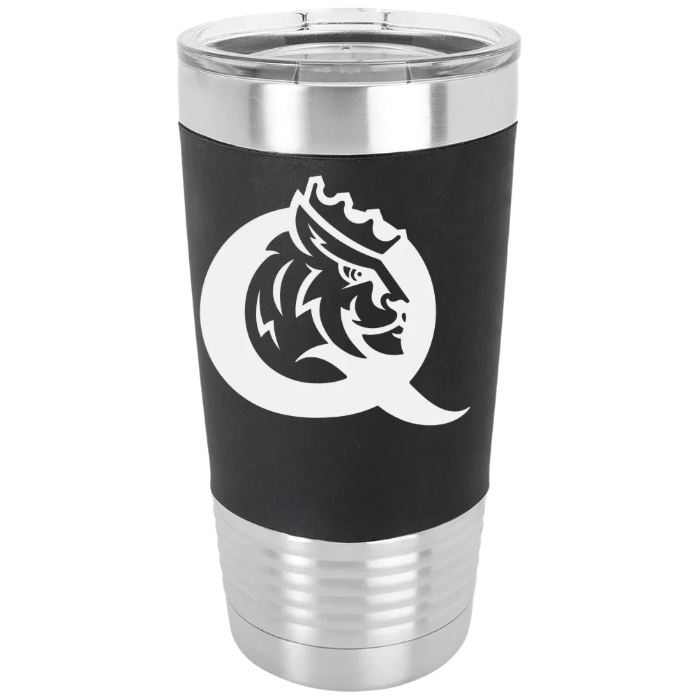 Queens University of Charlotte Polar Camel 20 oz. Silicone Grip Tumbler with Standard Lid