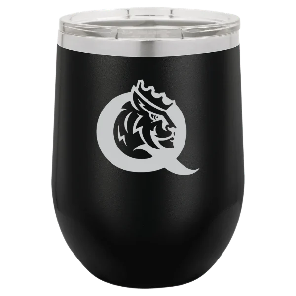 Queens University of Charlotte Polar Camel 12 oz. Stemless Wine Tumbler