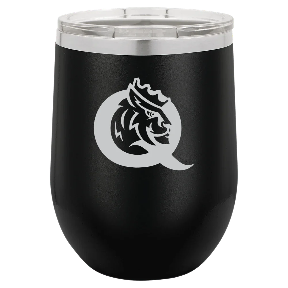 Queens University of Charlotte Polar Camel 12 oz. Stemless Wine Tumbler