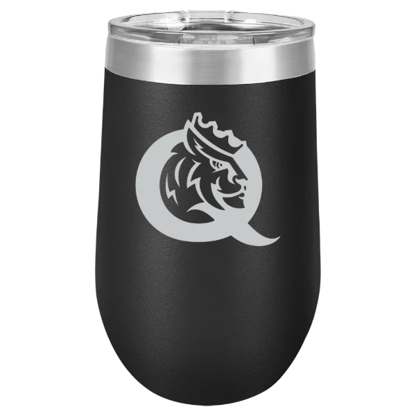 Queens University of Charlotte Polar Camel 16 oz. Stemless Wine Tumbler