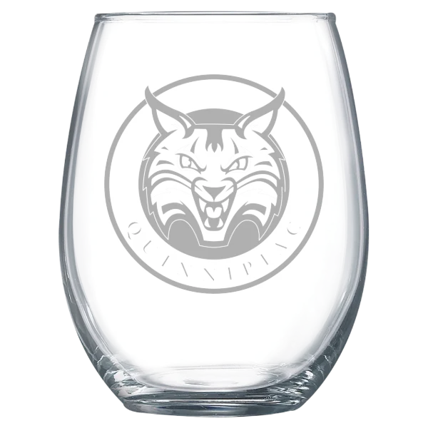 Quinnipiac University Polar Camel 15 oz. Stemless Wine Glass