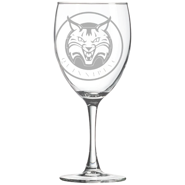 Quinnipiac University Polar Camel 10 1/2 oz. Wine Glass