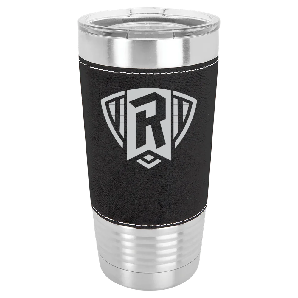 Radford University Polar Camel 20 oz. Leatherette Grip Tumbler with Standard Lid