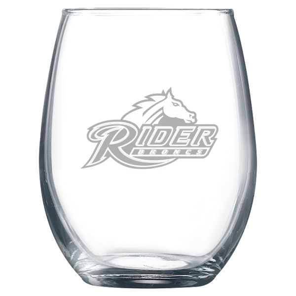 Rider University Polar Camel 9 oz. Stemless Wine Glass