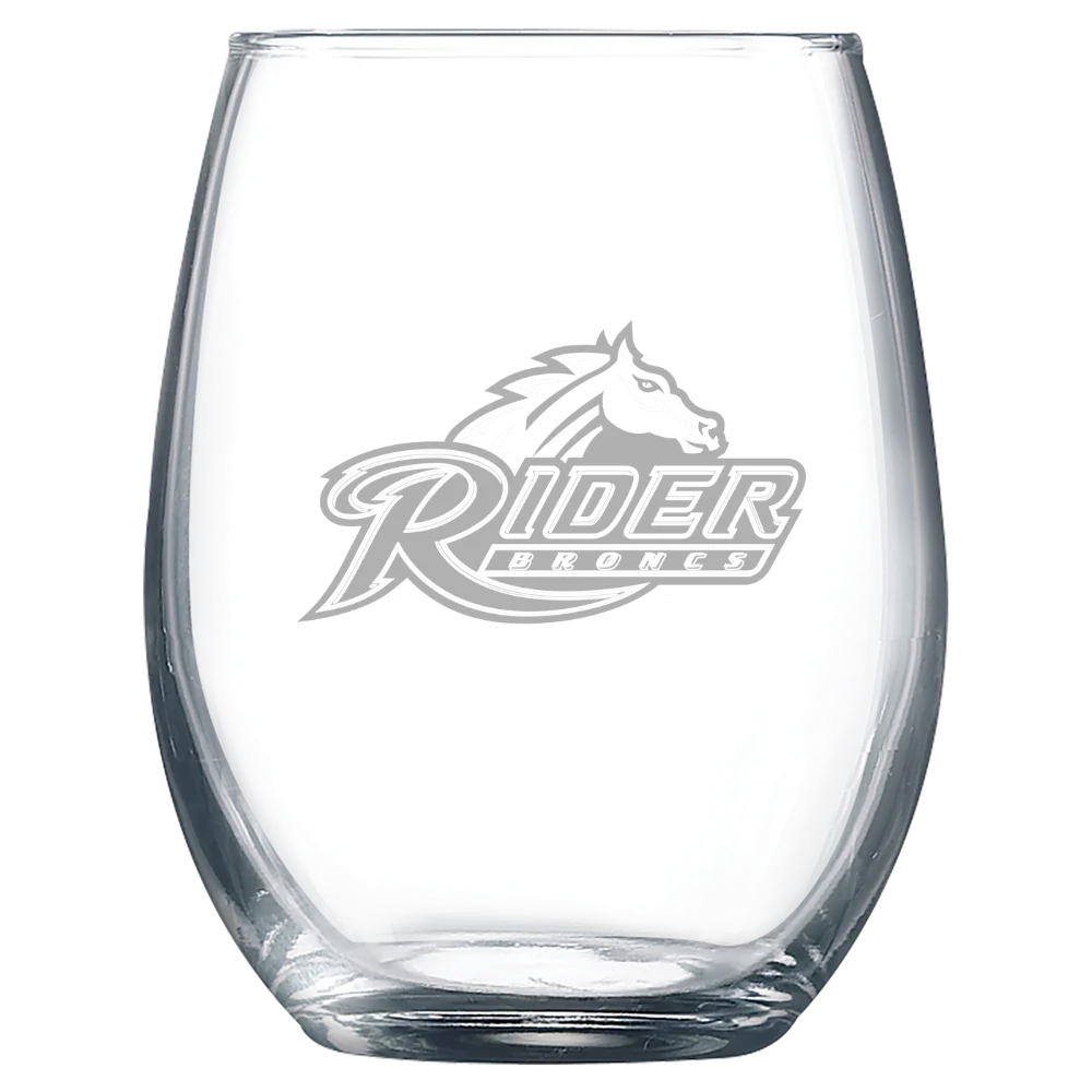 Rider University Polar Camel 9 oz. Stemless Wine Glass