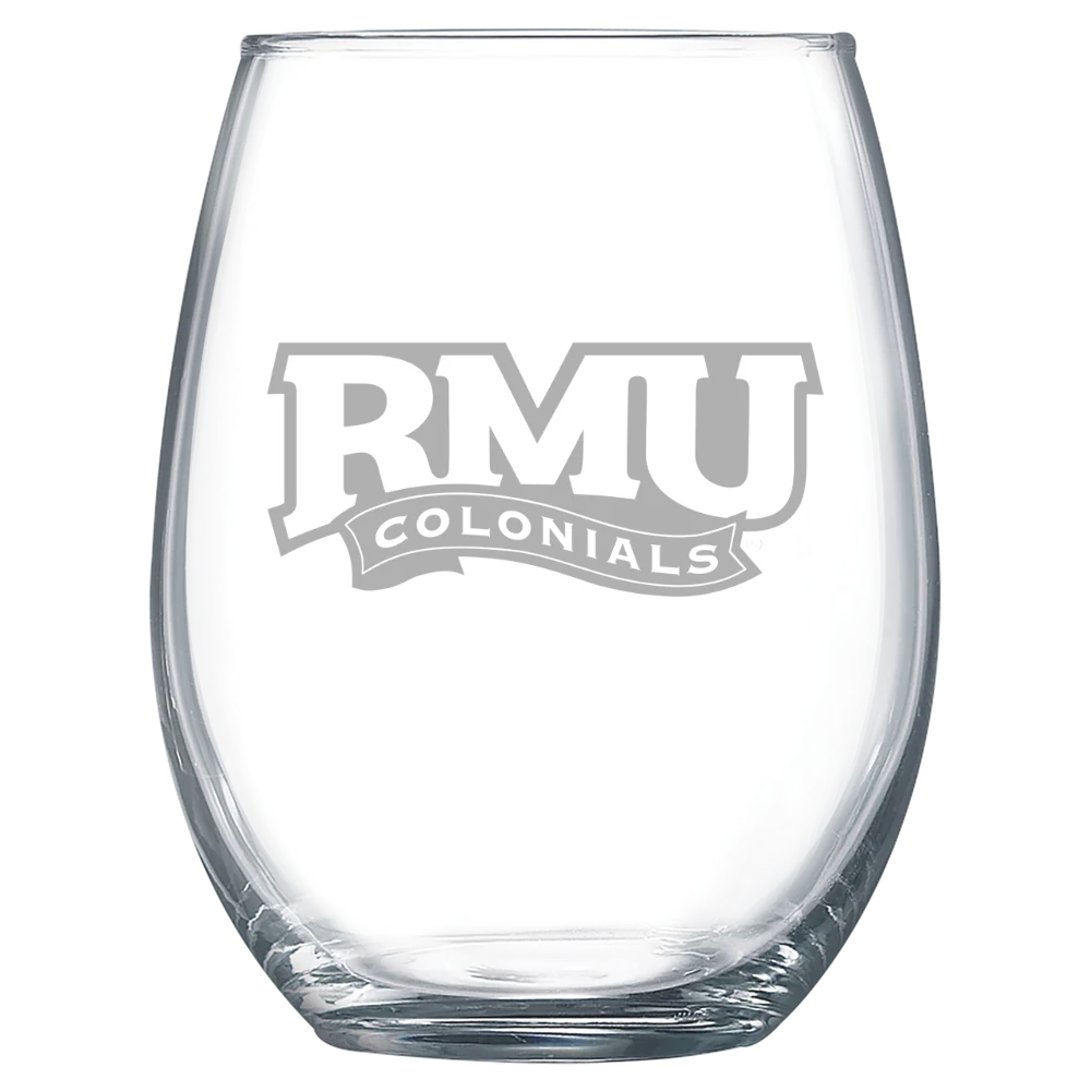 Robert Morris University Polar Camel 15 oz. Stemless Wine Glass
