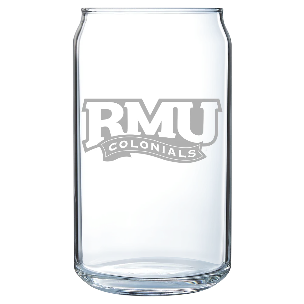 Robert Morris University Polar Camel 16 oz. Can Glass