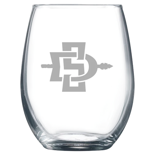 San Diego State University Polar Camel 9 oz. Stemless Wine Glass