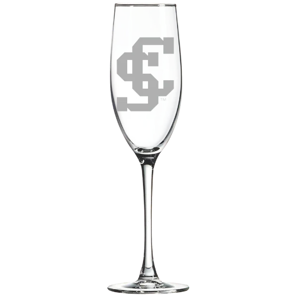 Santa Clara University Polar Camel 8 oz. Champagne Flute