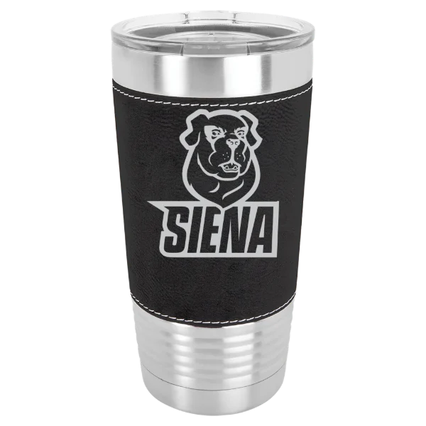 Siena University Polar Camel 20 oz. Leatherette Grip Tumbler with Standard Lid