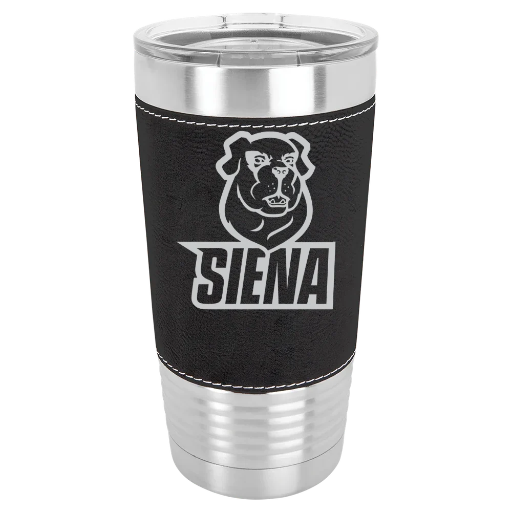 Siena University Polar Camel 20 oz. Leatherette Grip Tumbler with Standard Lid