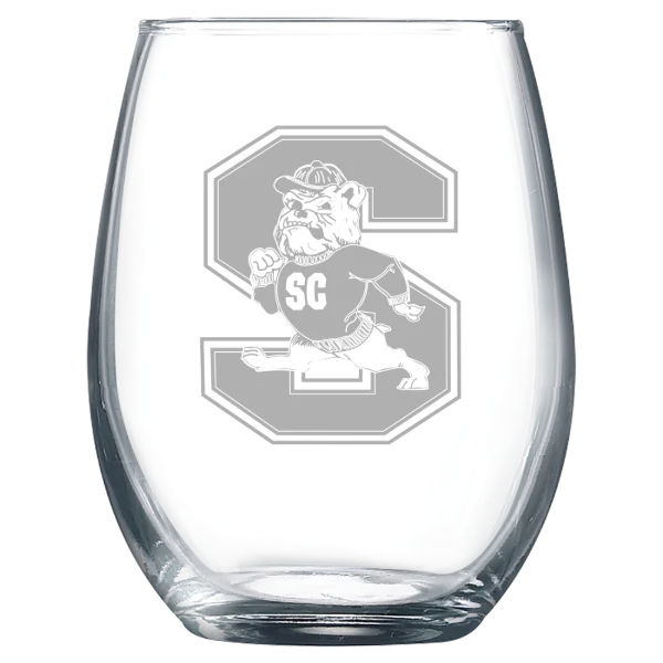 South Carolina State University Polar Camel 9 oz. Stemless Wine Glass