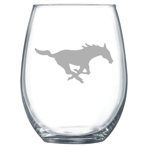Southern Methodist University Polar Camel 15 oz. Stemless Wine Glass