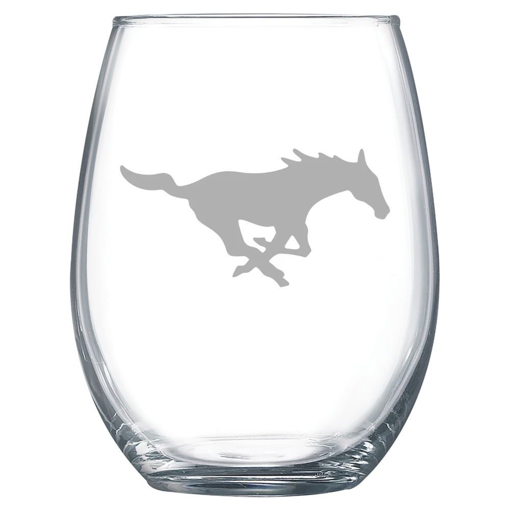 Southern Methodist University Polar Camel 15 oz. Stemless Wine Glass
