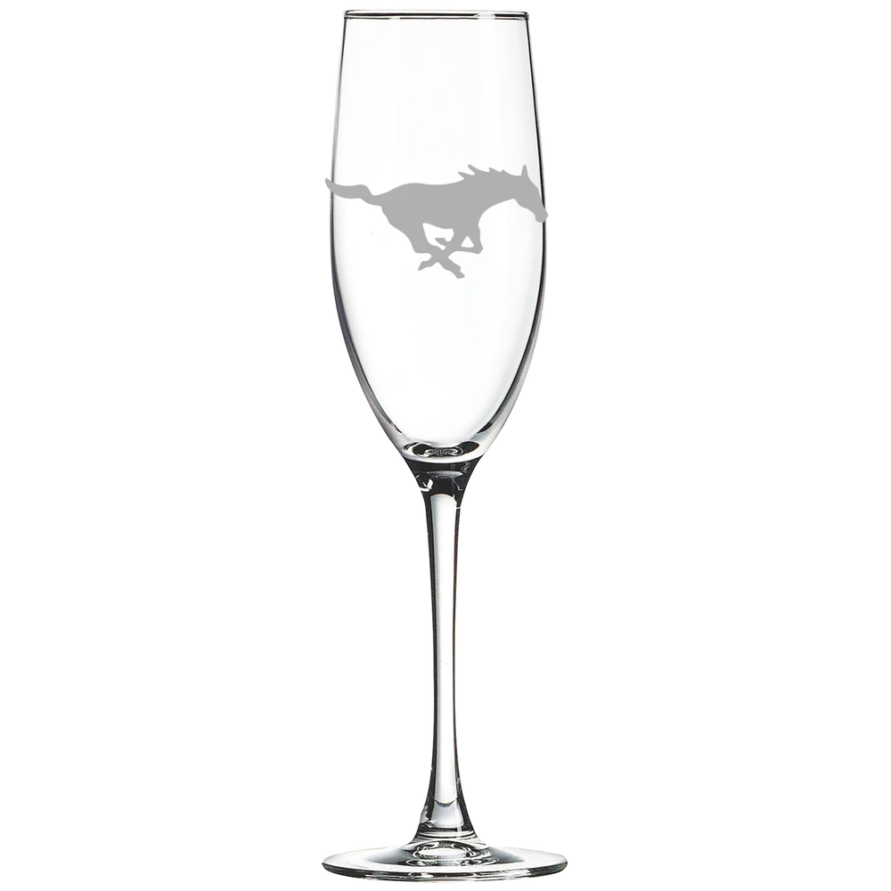 Southern Methodist University Polar Camel 8 oz. Champagne Flute