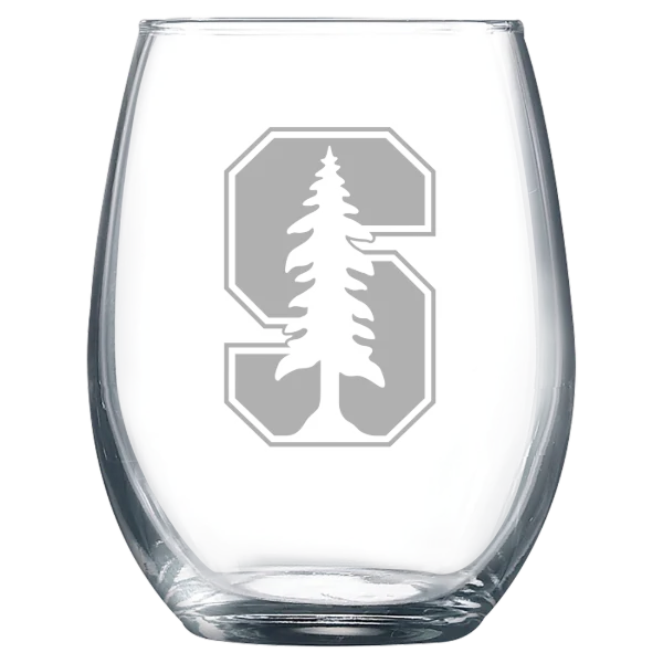 Stanford University Polar Camel 9 oz. Stemless Wine Glass