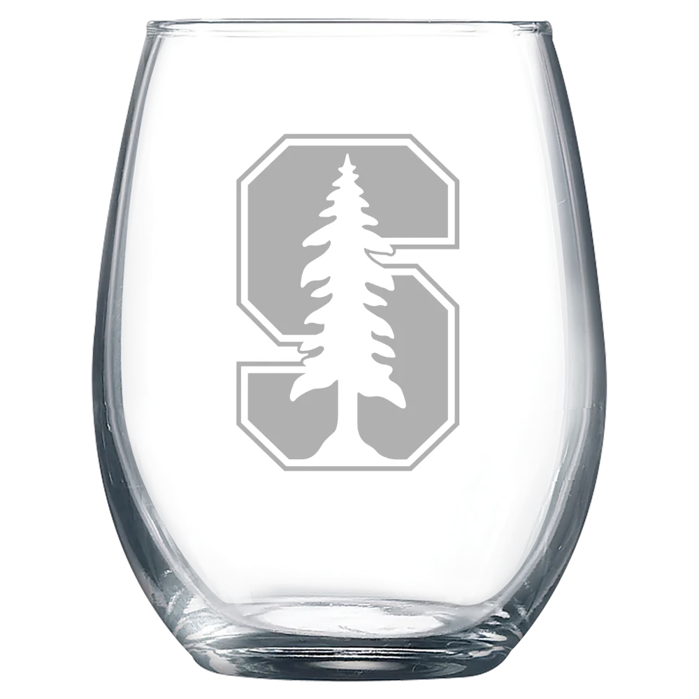 Stanford University Polar Camel 9 oz. Stemless Wine Glass